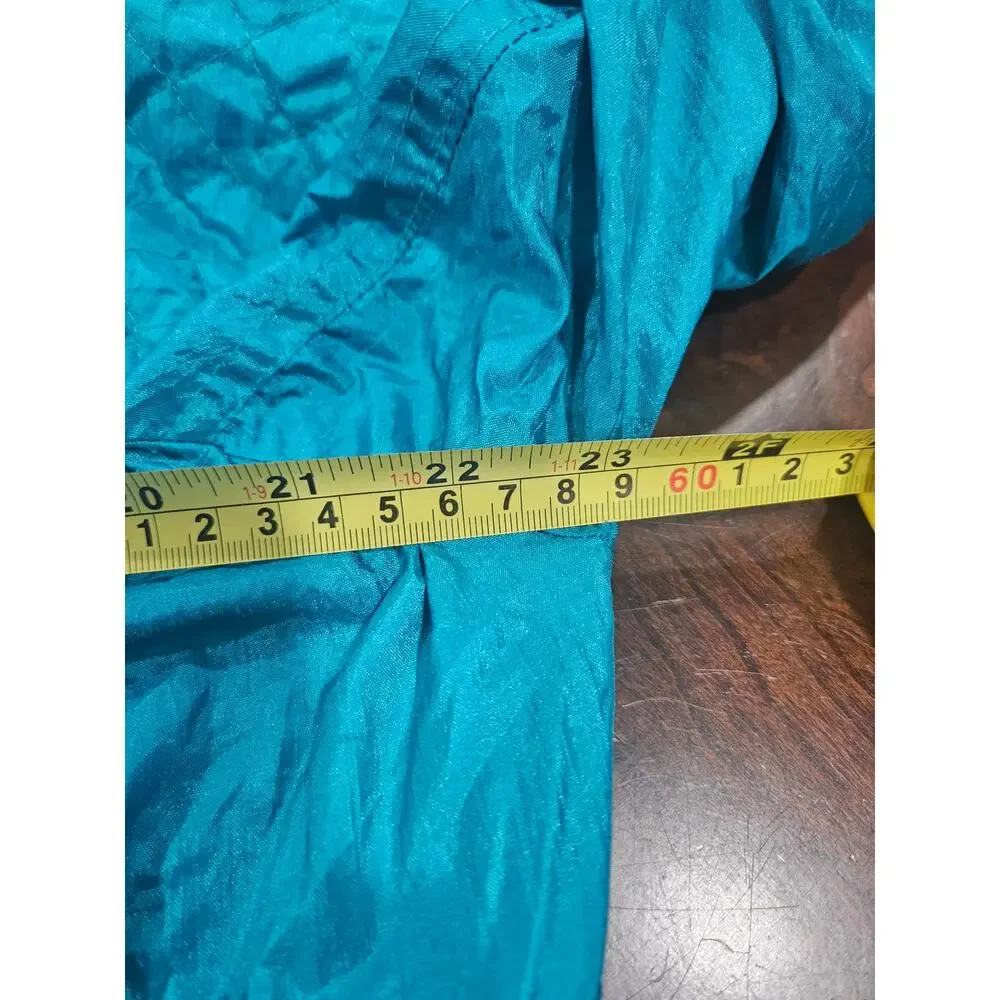 Vintage 80s 90s Teal Windbreaker Jacket Bold Spirit Embroidered Women’s Large L